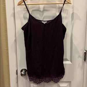 Lace bottomed camisole